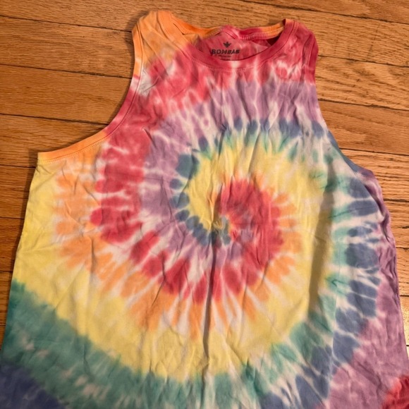 Bombas Tops - Bombas Womens Tie Dye‎ Tank Top 100% Pima Cotton Rainbow XS Sleeveless Festival